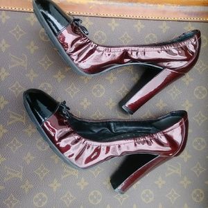 BCBG RUBY RED BALLERINA HEEL PATENT SEXY